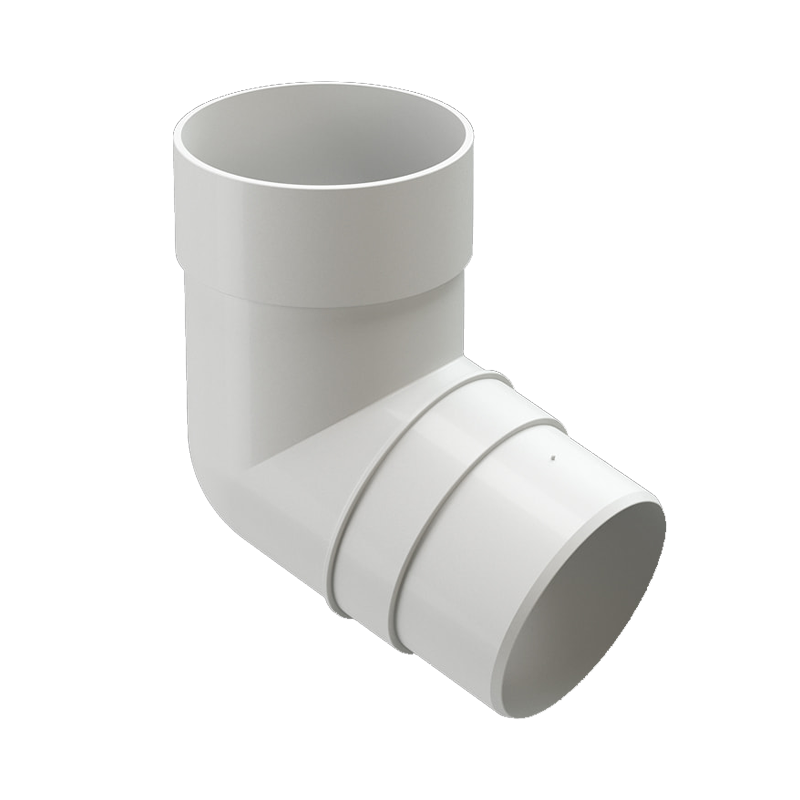 Колено трубы 72° Docke PREMIUM D85 Пломбир RAL9003