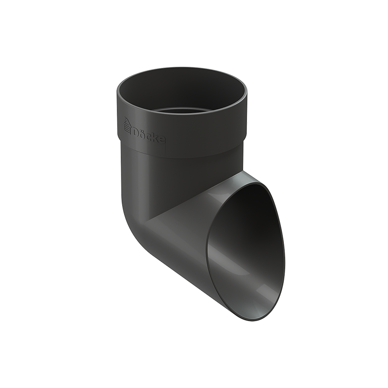 Колено сливное Docke STANDARD D80 Серый RAL7024