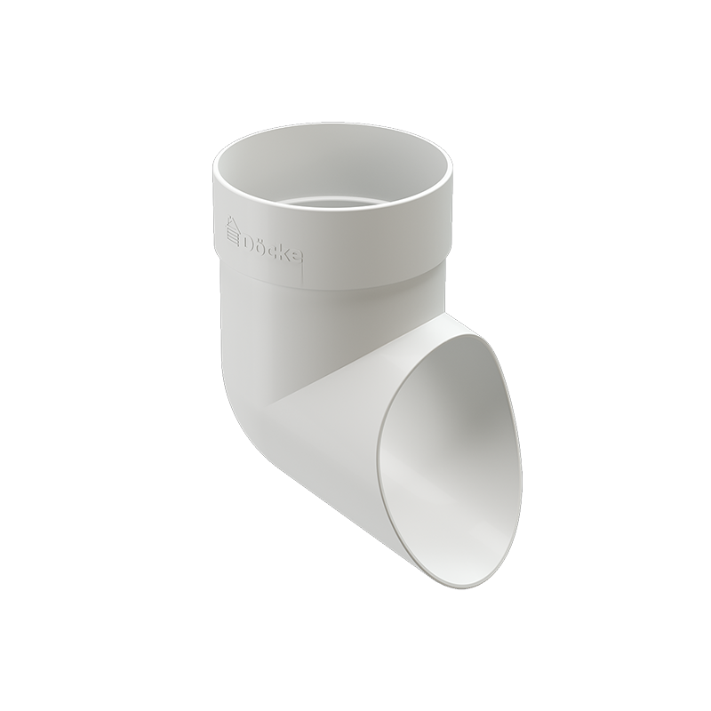 Колено сливное Docke STANDARD D80 Белый RAL9003