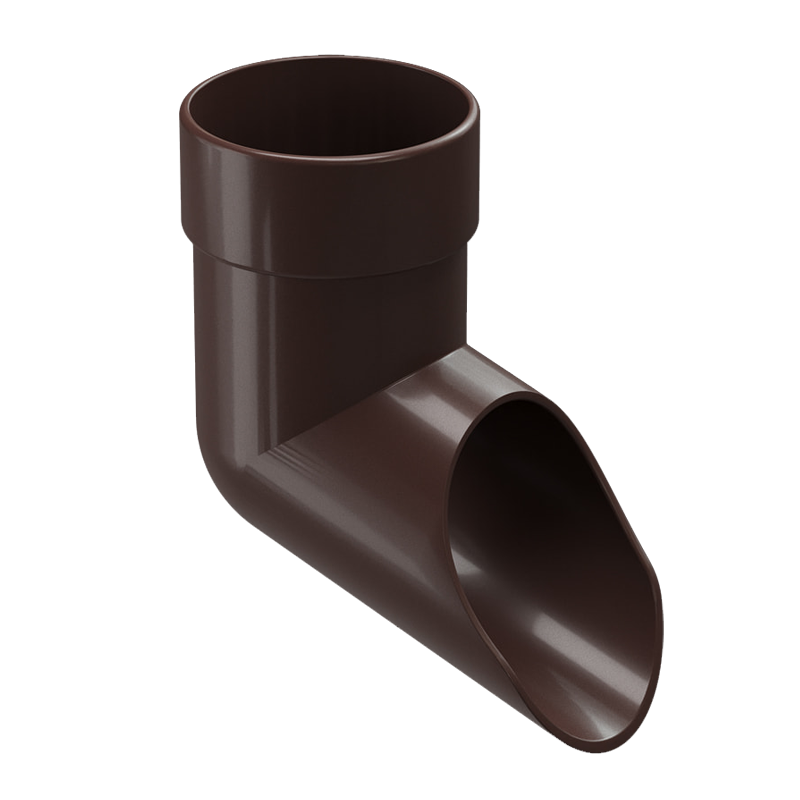 Колено сливное Docke LUX D100 Шоколад RAL8019