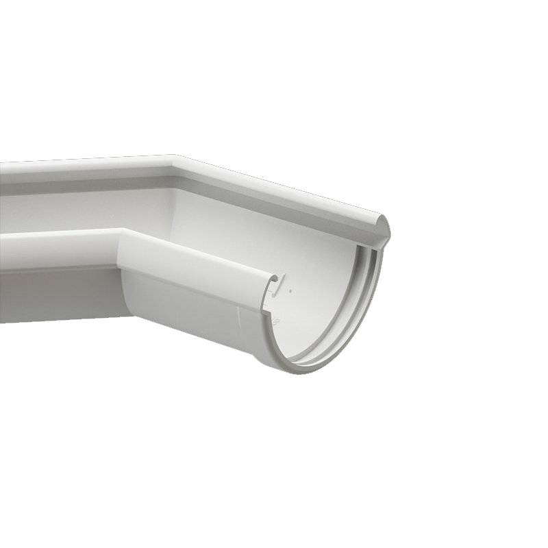 Угол желоба универсальный 135° Docke LUX D141 Пломбир RAL9003