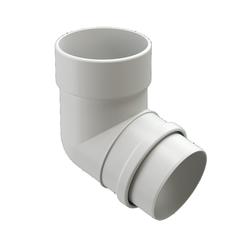 Колено трубы 72° Docke LUX D100 Пломбир RAL9003