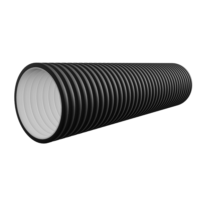 Труба гофрированная двустенная Полимер Ø400/349 мм 3 м Черный