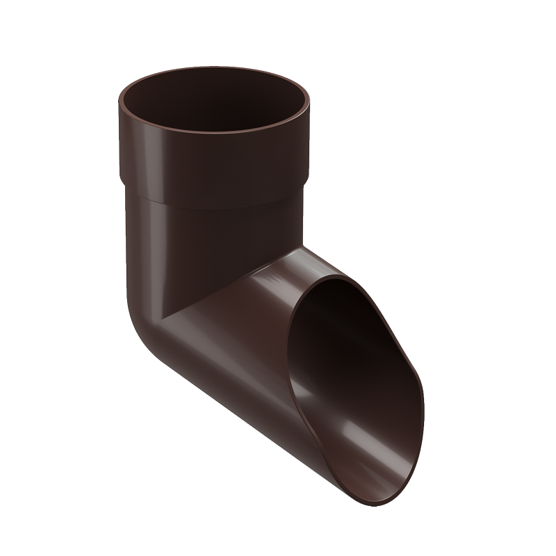 Колено сливное Docke PREMIUM D85 Шоколад RAL8019